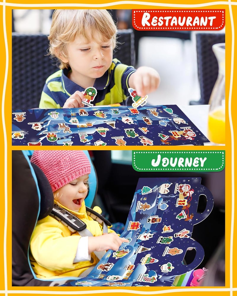 Benresive Reusable Sticker Books for Kids, Sticker Books for Toddlers, Toddler Travel Toys Activities Crafts Ages 3 and Up Birthday Gifts - Christmas - Image 3